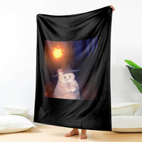 Wizard Cat Throw Blanket Weird Funny Retro Halloween Orange Cat Meme - Wonder Print Shop
