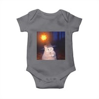 Wizard Cat Baby Onesie Weird Funny Retro Halloween Orange Cat Meme - Wonder Print Shop