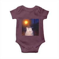 Wizard Cat Baby Onesie Weird Funny Retro Halloween Orange Cat Meme - Wonder Print Shop