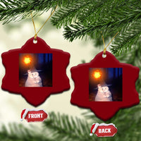 Wizard Cat Ceramic Ornament Weird Funny Retro Halloween Orange Cat Meme - Wonder Print Shop