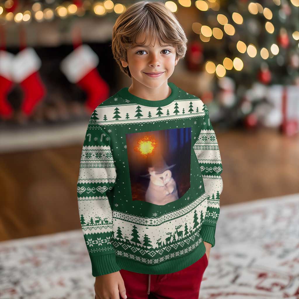 Wizard Cat Ugly Christmas Sweater Weird Funny Retro Halloween Orange Cat Meme - Wonder Print Shop