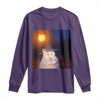 Wizard Cat Long Sleeve Shirt Weird Funny Retro Halloween Orange Cat Meme - Wonder Print Shop