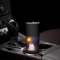 Wizard Cat Skinny Tumbler Weird Funny Retro Halloween Orange Cat Meme - Wonder Print Shop