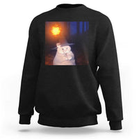 Wizard Cat Sweatshirt Weird Funny Retro Halloween Orange Cat Meme - Wonder Print Shop