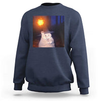Wizard Cat Sweatshirt Weird Funny Retro Halloween Orange Cat Meme - Wonder Print Shop