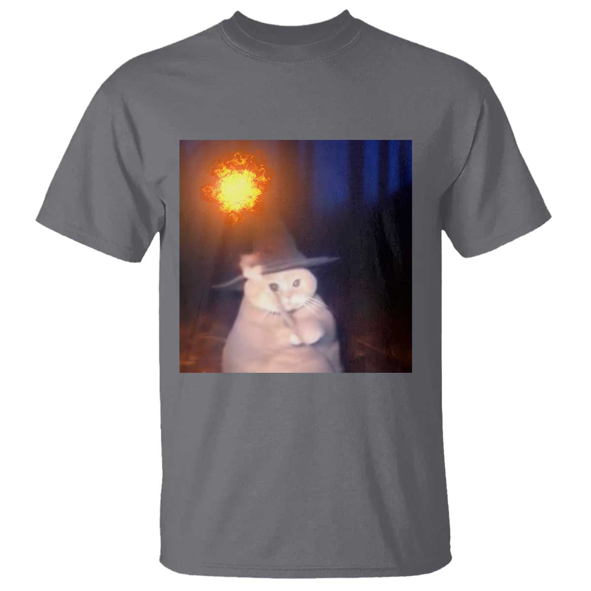 Wizard Cat T Shirt Weird Funny Retro Halloween Orange Cat Meme - Wonder Print Shop