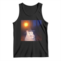 Wizard Cat Tank Top Weird Funny Retro Halloween Orange Cat Meme - Wonder Print Shop