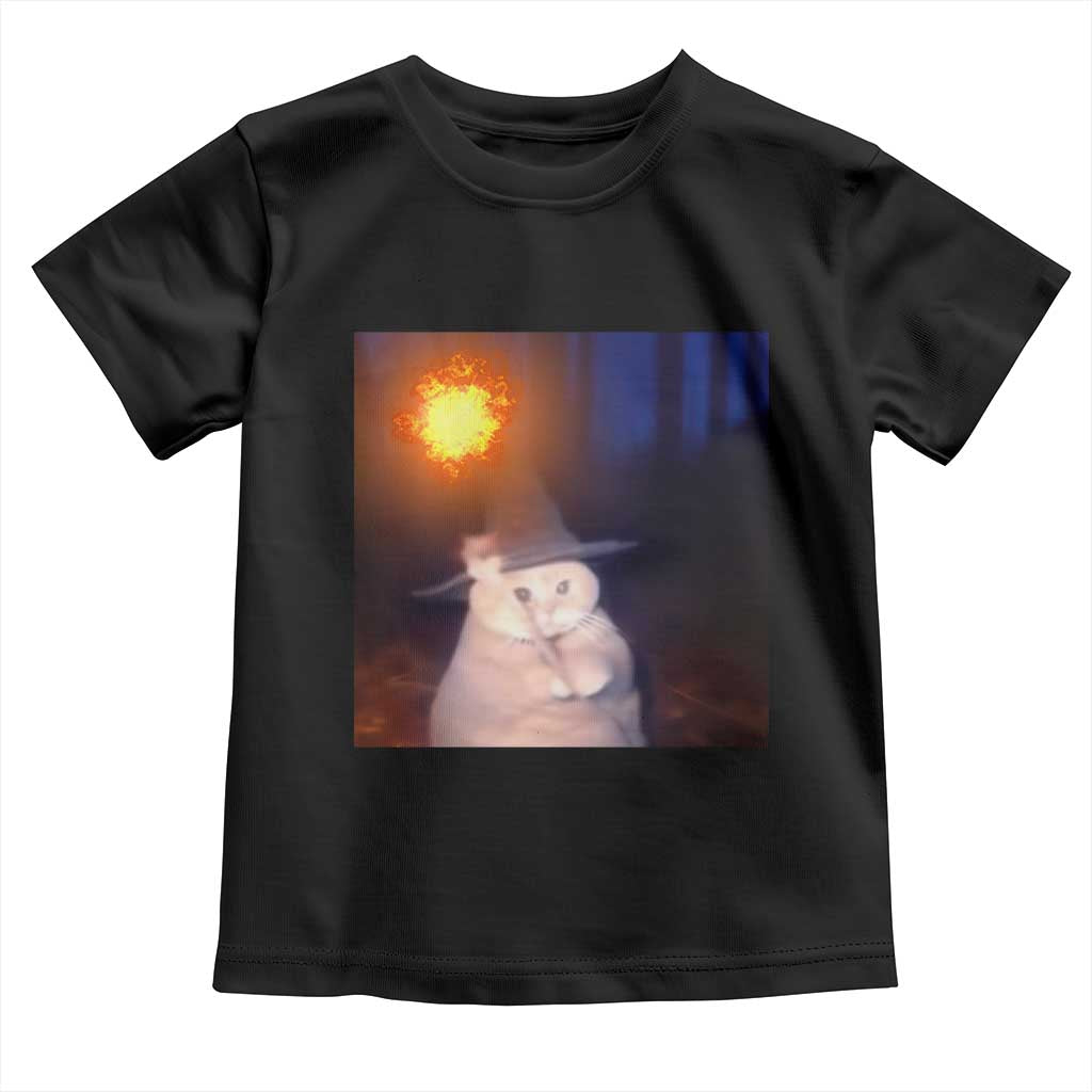 Wizard Cat Toddler T Shirt Weird Funny Retro Halloween Orange Cat Meme - Wonder Print Shop