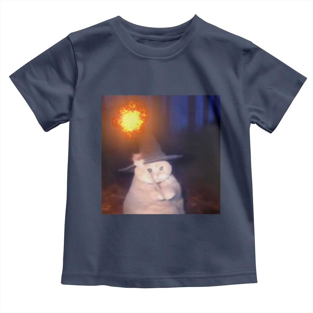 Wizard Cat Toddler T Shirt Weird Funny Retro Halloween Orange Cat Meme - Wonder Print Shop