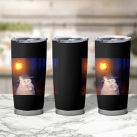 Wizard Cat Tumbler Cup Weird Funny Retro Halloween Orange Cat Meme - Wonder Print Shop