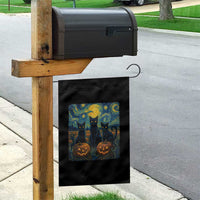Cat Starry Night Garden Flag Funny Cat Lover Gifts Halloween Van Gogh - Wonder Print Shop