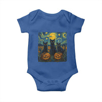Cat Starry Night Baby Onesie Funny Cat Lover Gifts Halloween Van Gogh - Wonder Print Shop