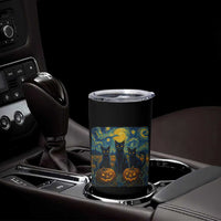Cat Starry Night Tumbler Cup Funny Cat Lover Gifts Halloween Van Gogh - Wonder Print Shop