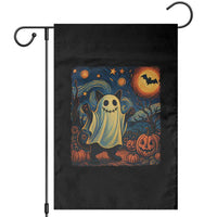 Funny Halloween Ghost Cat Garden Flag Starry Night Van Gogh Cat Lover Gifts - Wonder Print Shop