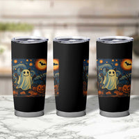 Funny Halloween Ghost Cat Tumbler Cup Starry Night Van Gogh Cat Lover Gifts - Wonder Print Shop