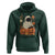 Vintage Halloween Ghost Cat Hoodie Groovy Floral Cute Black Cat Ghost Fall Pumpkin - Wonder Print Shop