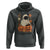 Vintage Halloween Ghost Cat Hoodie Groovy Floral Cute Black Cat Ghost Fall Pumpkin - Wonder Print Shop