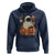 Vintage Halloween Ghost Cat Hoodie Groovy Floral Cute Black Cat Ghost Fall Pumpkin - Wonder Print Shop