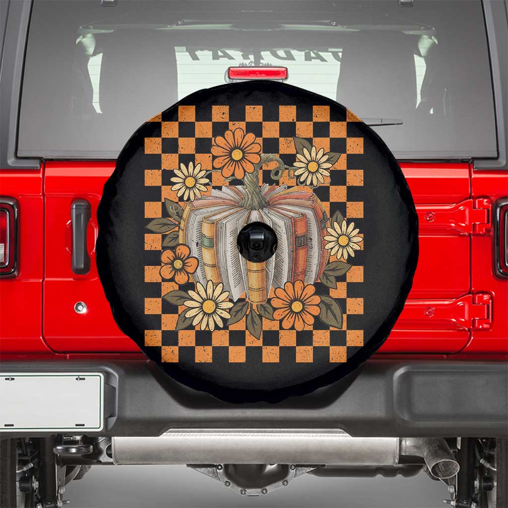 Book Pumpkin Spare Tire Cover Fall Halloween Book Lover Bookish Gift - Wonder Print Shop