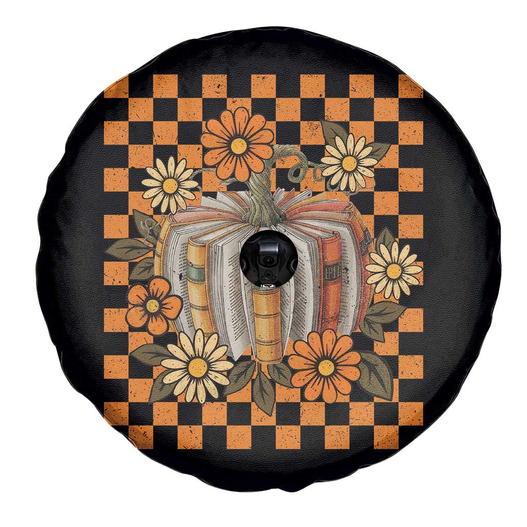 Book Pumpkin Spare Tire Cover Fall Halloween Book Lover Bookish Gift - Wonder Print Shop