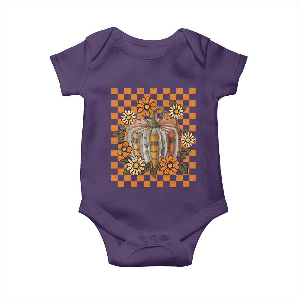 Book Pumpkin Baby Onesie Fall Halloween Book Lover Bookish Gift - Wonder Print Shop