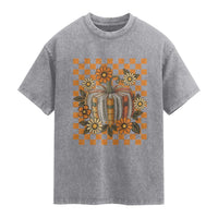 Book Pumpkin Washed Cotton T-Shirt Fall Halloween Book Lover Bookish Gift