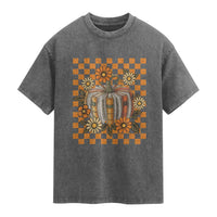 Book Pumpkin Washed Cotton T-Shirt Fall Halloween Book Lover Bookish Gift