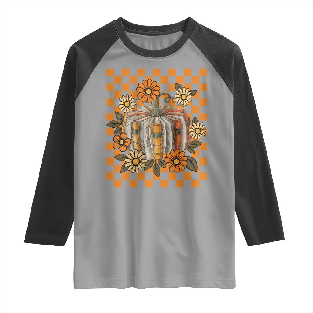 Book Pumpkin Raglan Shirt Fall Halloween Book Lover Bookish Gift - Wonder Print Shop