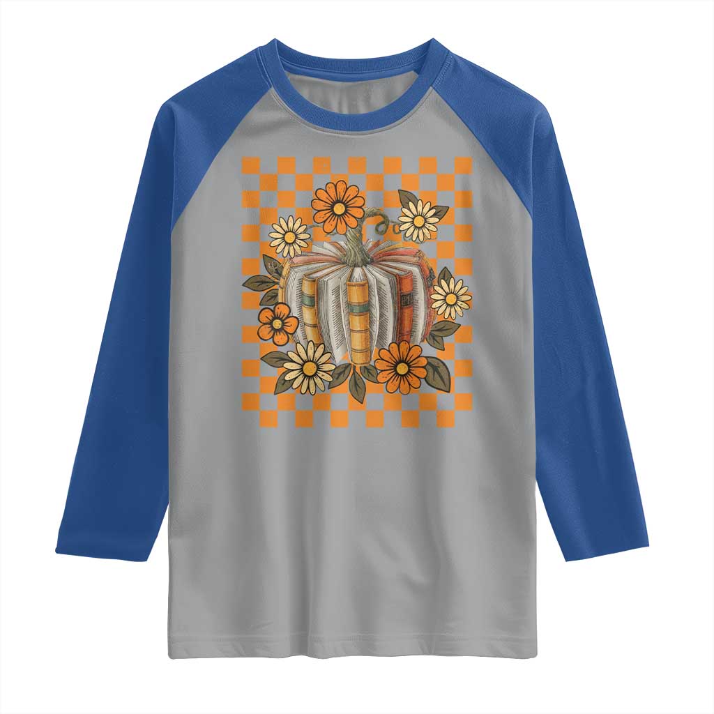 Book Pumpkin Raglan Shirt Fall Halloween Book Lover Bookish Gift - Wonder Print Shop
