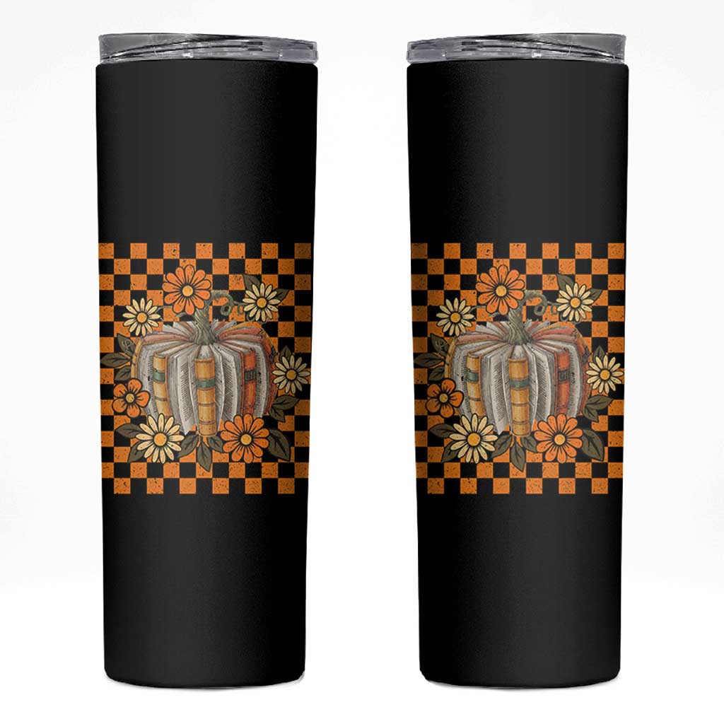 Book Pumpkin Skinny Tumbler Fall Halloween Book Lover Bookish Gift - Wonder Print Shop