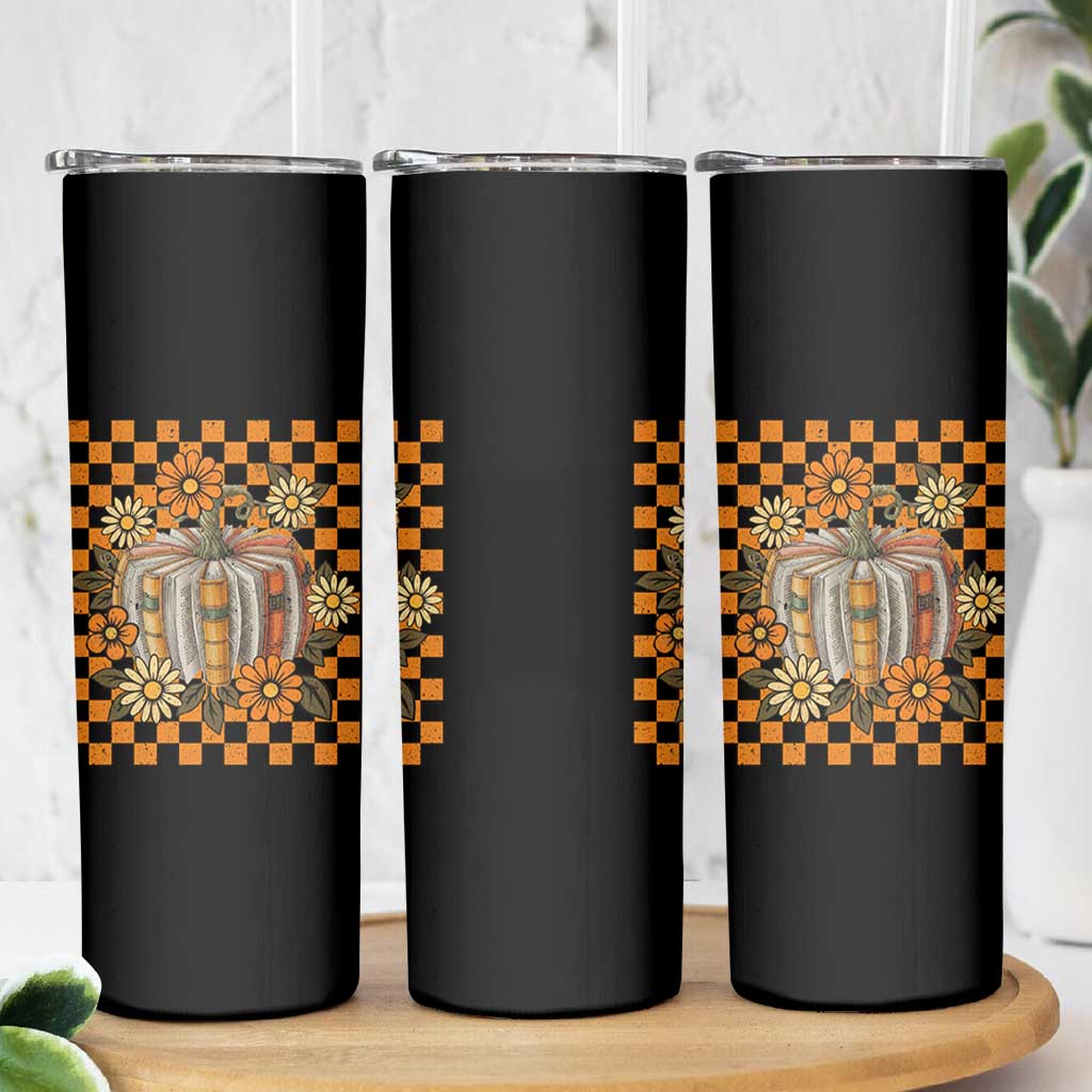 Book Pumpkin Skinny Tumbler Fall Halloween Book Lover Bookish Gift - Wonder Print Shop