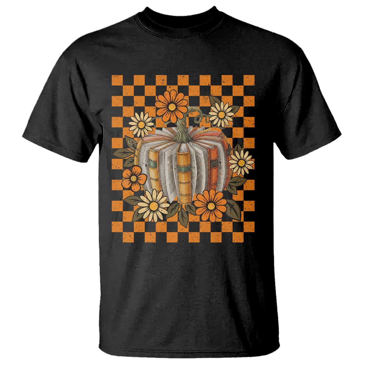 Book Pumpkin T Shirt Fall Halloween Book Lover Bookish Gift - Wonder Print Shop