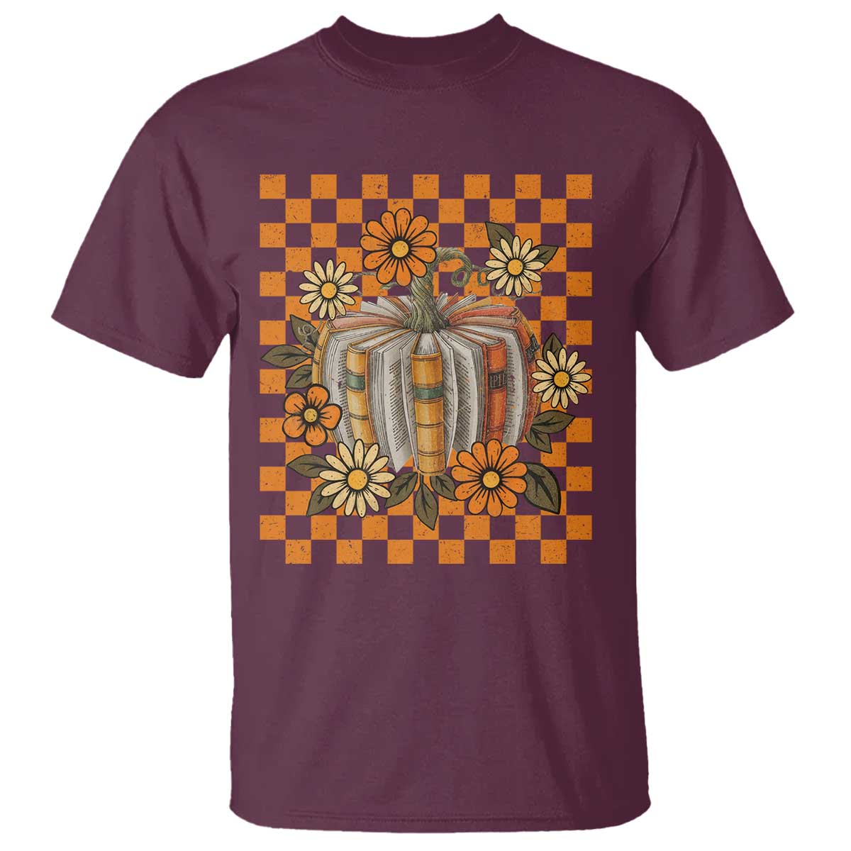 Book Pumpkin T Shirt Fall Halloween Book Lover Bookish Gift - Wonder Print Shop