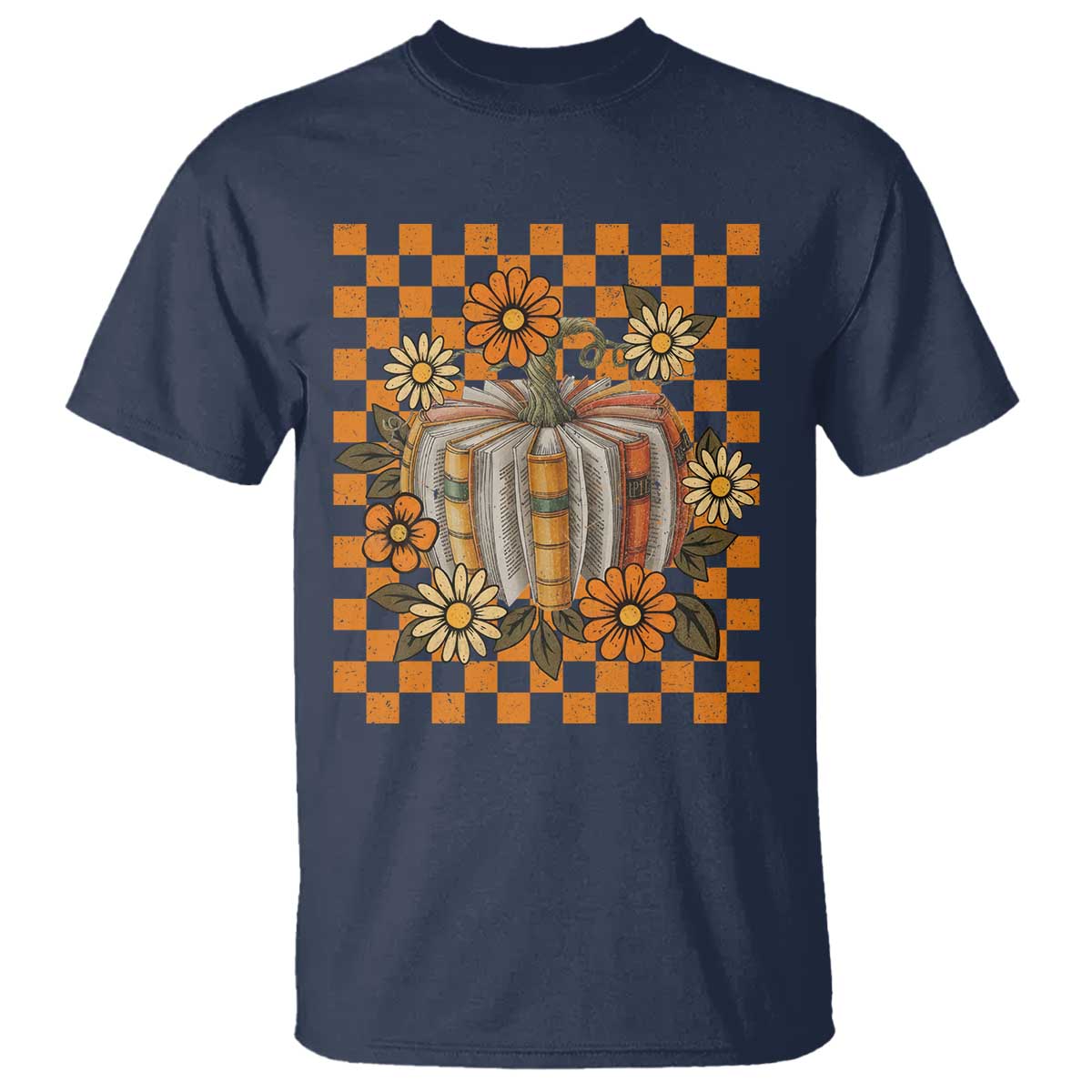 Book Pumpkin T Shirt Fall Halloween Book Lover Bookish Gift - Wonder Print Shop