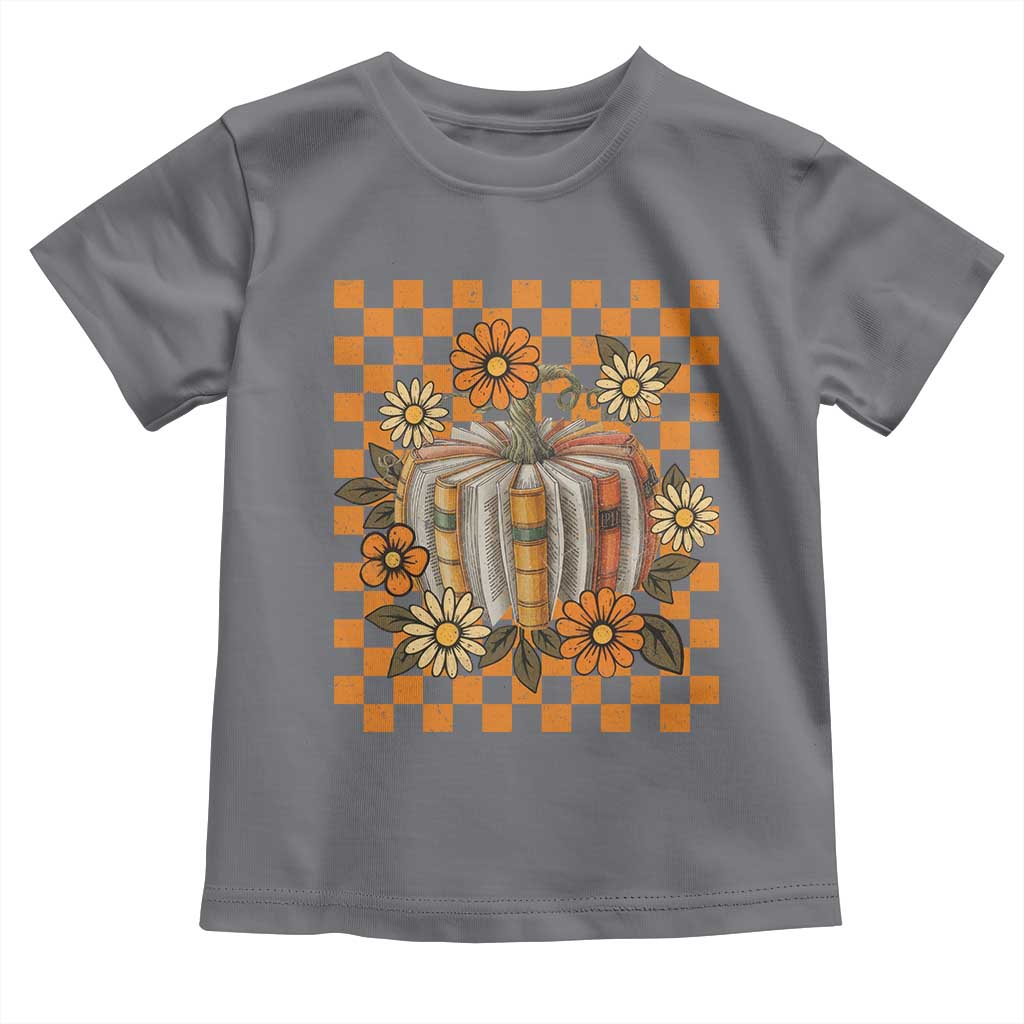Book Pumpkin Toddler T Shirt Fall Halloween Book Lover Bookish Gift - Wonder Print Shop
