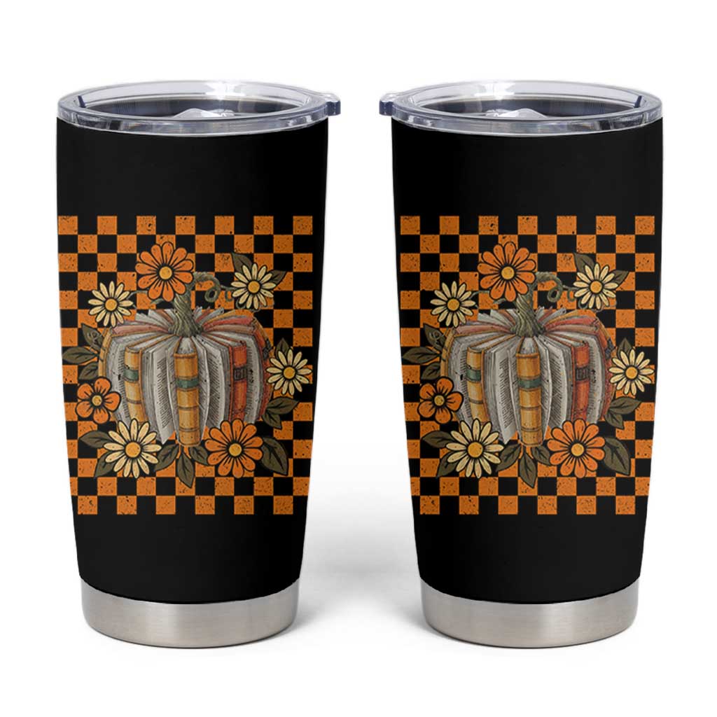 Book Pumpkin Tumbler Cup Fall Halloween Book Lover Bookish Gift - Wonder Print Shop