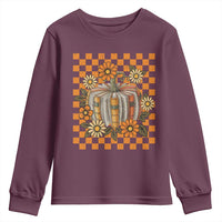 Book Pumpkin Youth Sweatshirt Fall Halloween Book Lover Bookish Gift - Wonder Print Shop