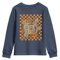 Book Pumpkin Youth Sweatshirt Fall Halloween Book Lover Bookish Gift - Wonder Print Shop