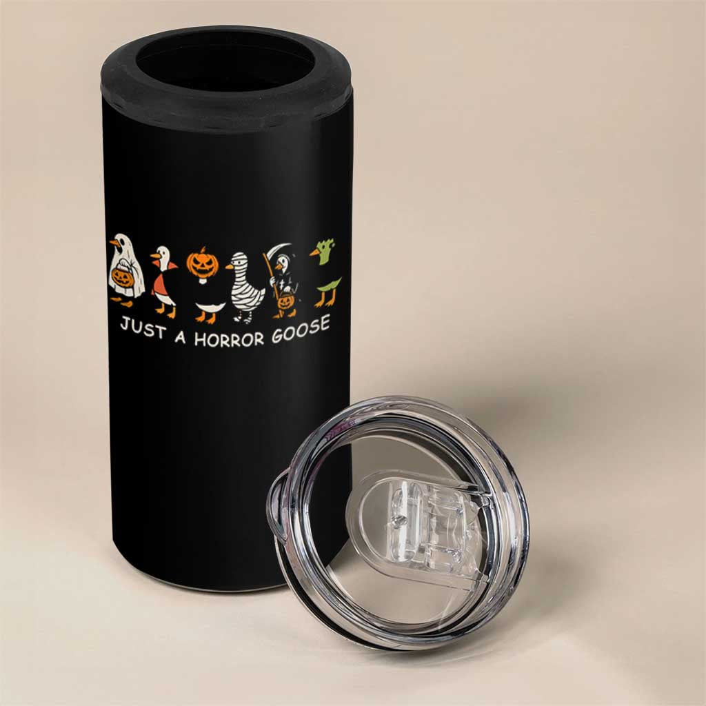 Halloween Funny Goose 4 in 1 Can Cooler Tumbler Spooky Season 90s Horror Movie - Wonder Print Shop