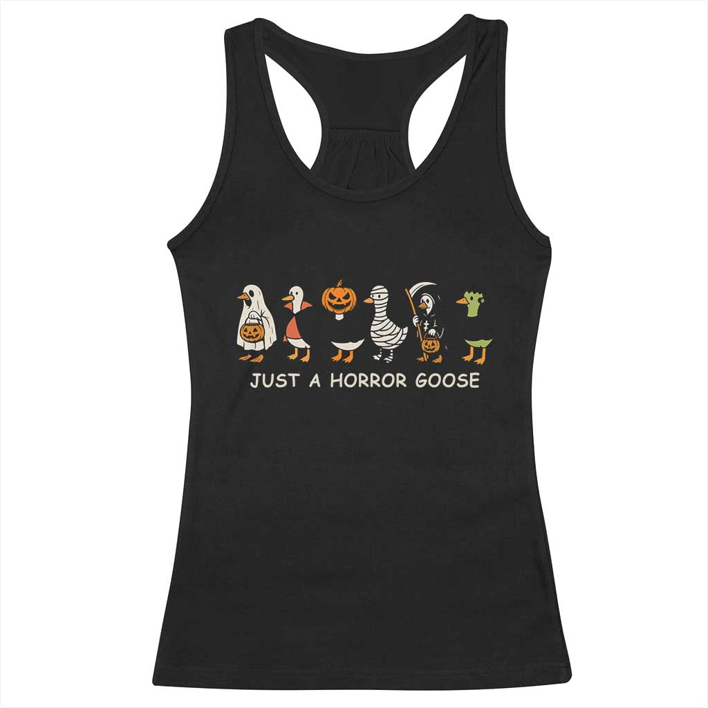 Halloween Funny Goose Racerback Tank Top Spooky Season 90s Horror Movie - Wonder Print Shop