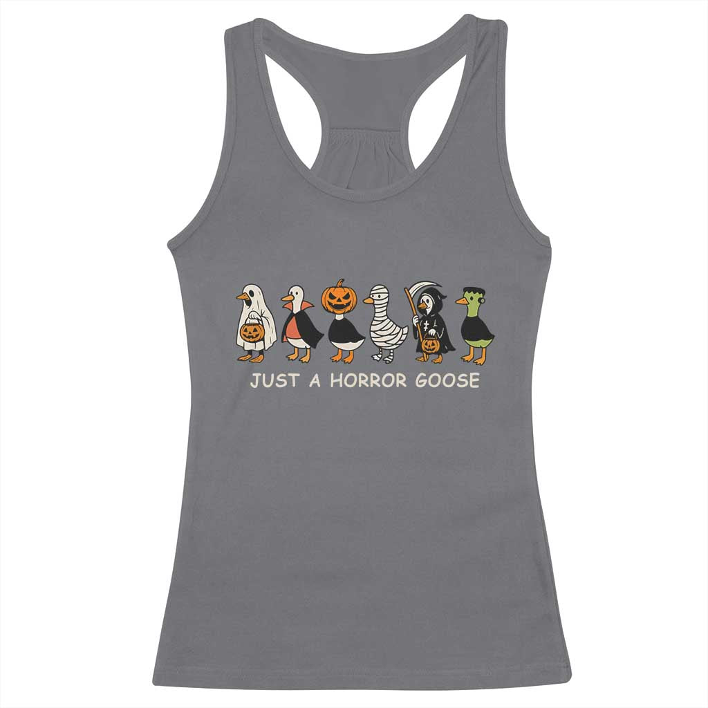 Halloween Funny Goose Racerback Tank Top Spooky Season 90s Horror Movie - Wonder Print Shop