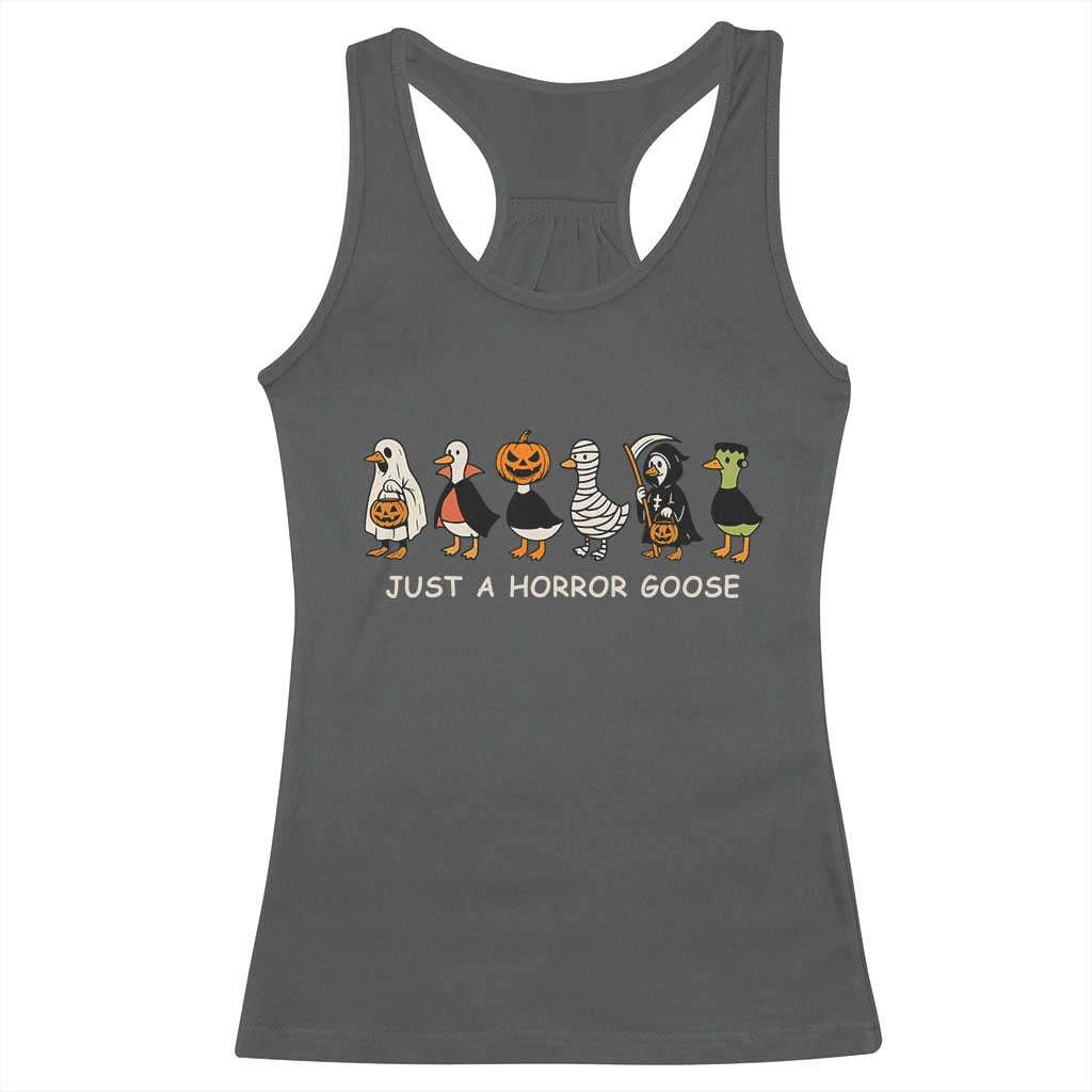 Halloween Funny Goose Racerback Tank Top Spooky Season 90s Horror Movie - Wonder Print Shop