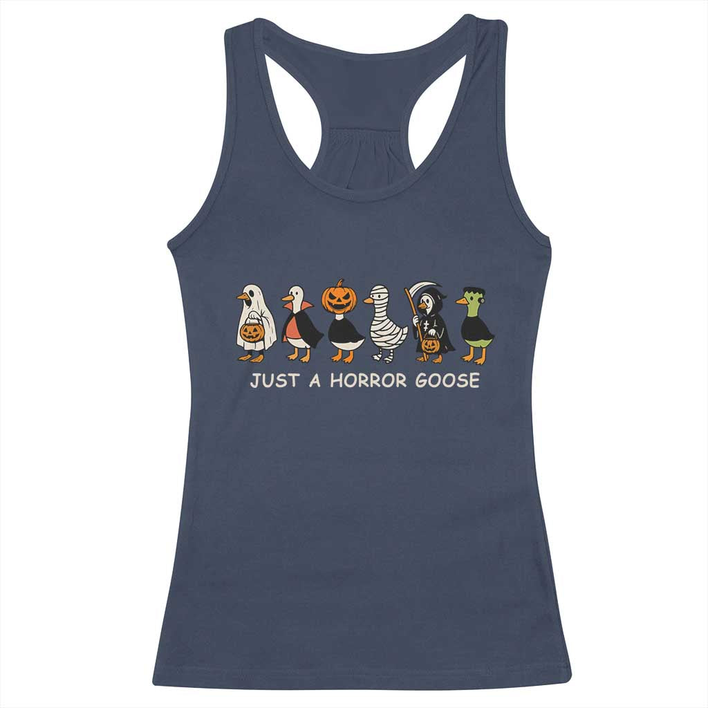 Halloween Funny Goose Racerback Tank Top Spooky Season 90s Horror Movie - Wonder Print Shop