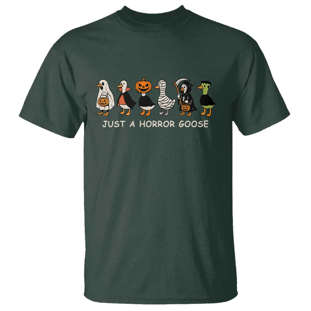 Halloween Funny Goose T Shirt Spooky Season 90s Horror Movie - Wonder Print Shop
