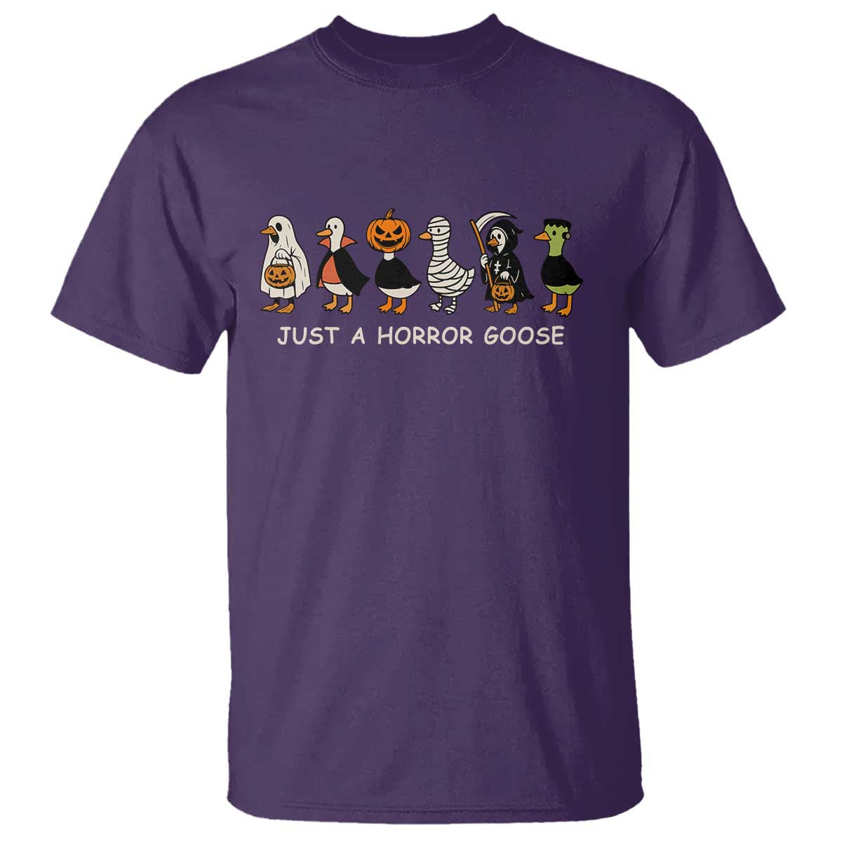 Halloween Funny Goose T Shirt Spooky Season 90s Horror Movie - Wonder Print Shop