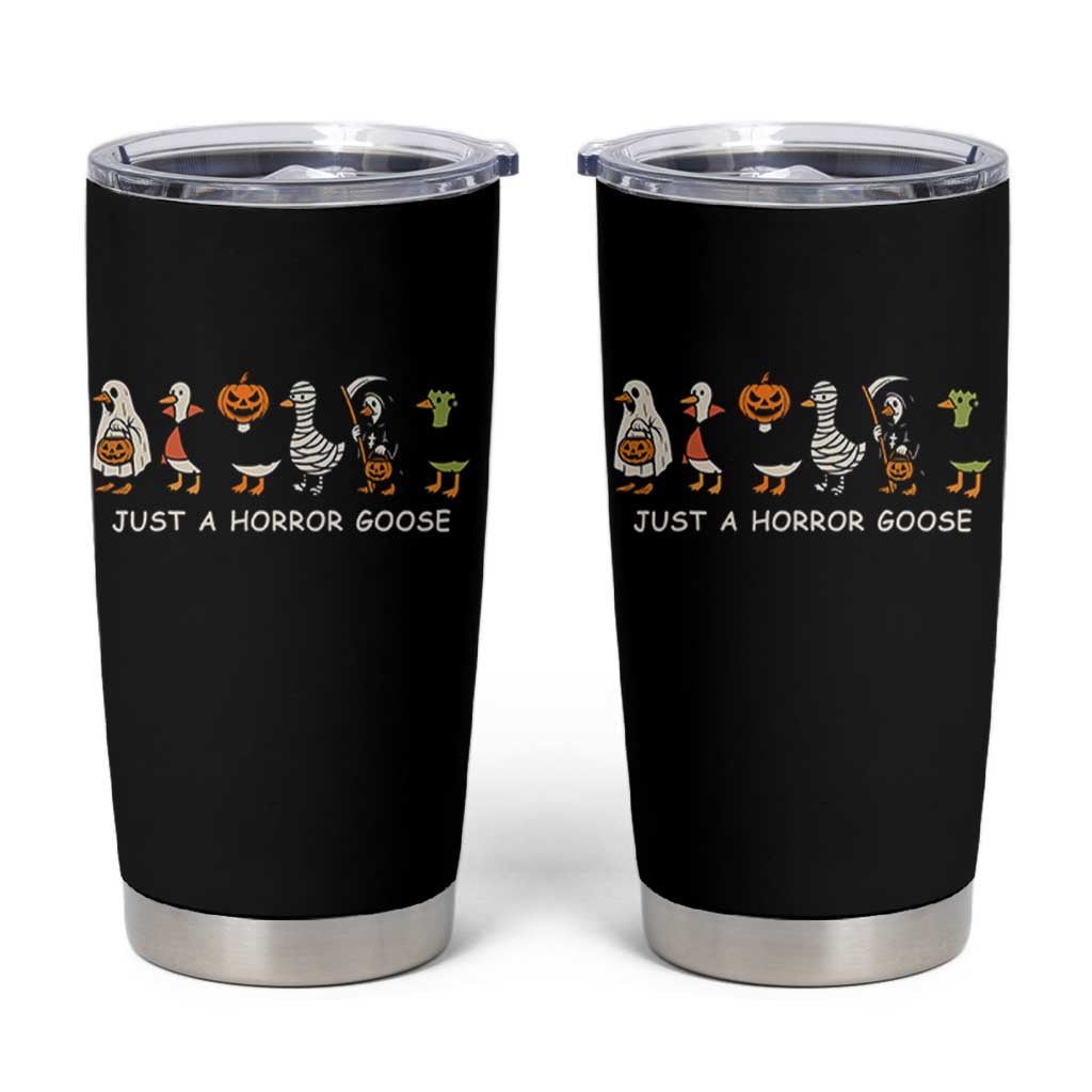 Halloween Funny Goose Tumbler Cup Spooky Season 90s Horror Movie - Wonder Print Shop