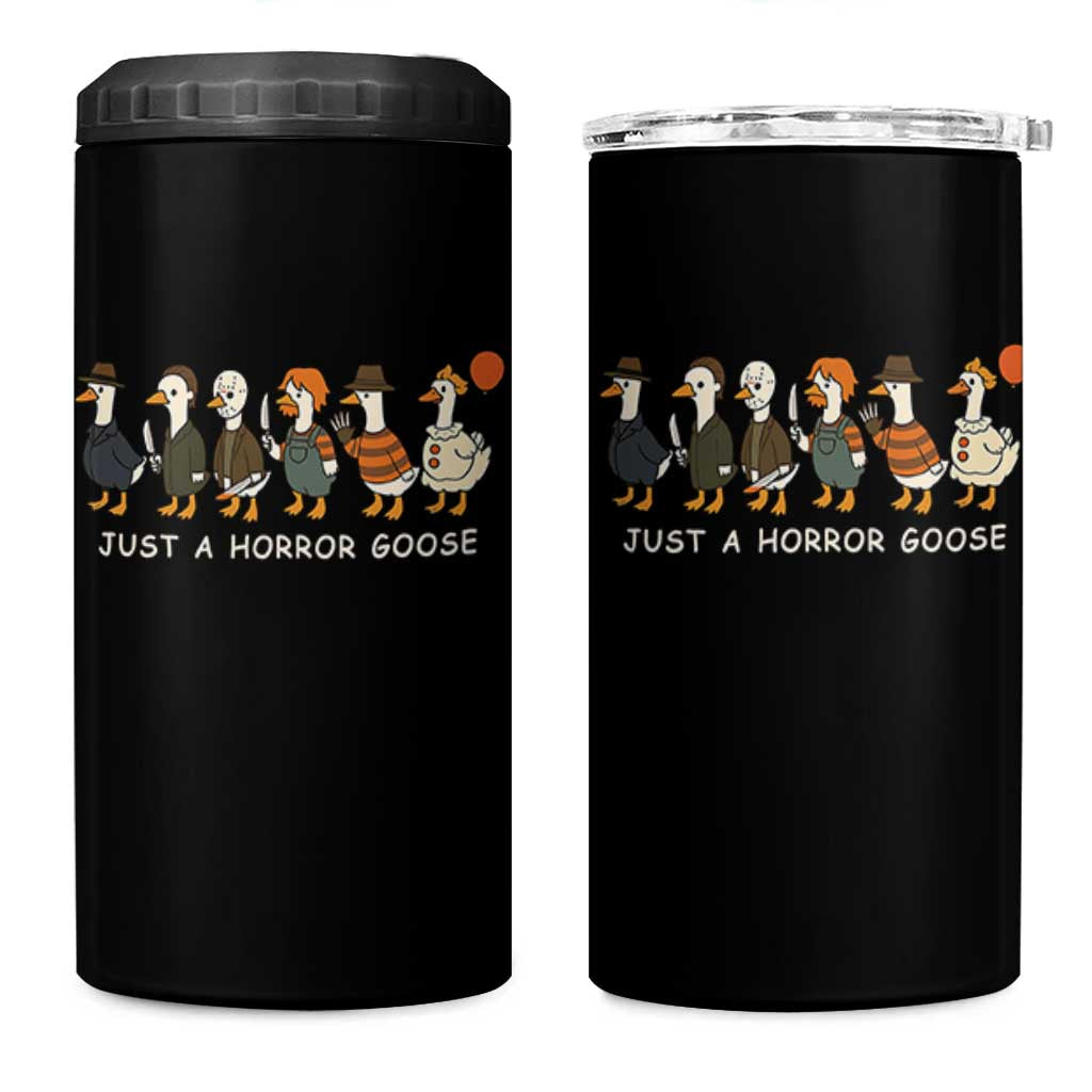 Halloween Funny Goose Costume 4 in 1 Can Cooler Tumbler Funny Spooky Season Horror Movie - Wonder Print Shop
