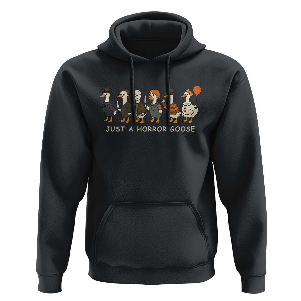 Halloween Funny Goose Costume Hoodie Funny Spooky Season Horror Movie - Wonder Print Shop