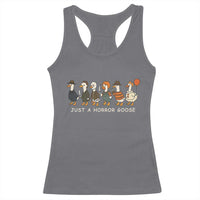 Halloween Funny Goose Costume Racerback Tank Top Funny Spooky Season Horror Movie - Wonder Print Shop
