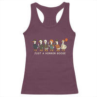 Halloween Funny Goose Costume Racerback Tank Top Funny Spooky Season Horror Movie - Wonder Print Shop